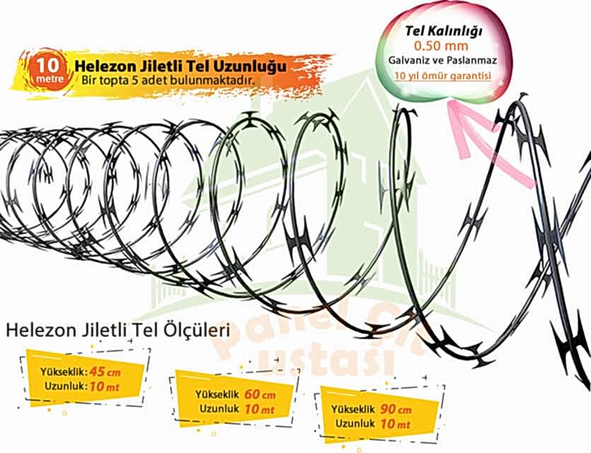 Helezon Jiletli Tel Özellikleri